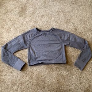 NVGTN GRAY crop workout top